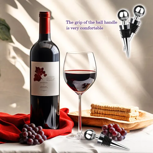 Vista 7 de Tapón para botella de vino, 3 unidades, tapón de silicona al vacío, tapón de vino reutilizable utilizado para bares, fiestas de vacaciones, mantiene