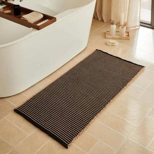 Vista 96 de Triohero Tapete de baño con diseño de gofre, tapete de baño pequeño y bohemio, antideslizante, lavable, ultra suave, súper absorbente, de secado