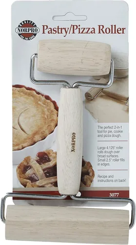Vista 4 de Norpro Rodillo de madera para pastelería/pizza 4in/10cm