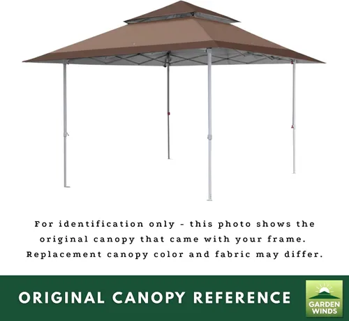 Vista 8 de Garden Winds Cubierta superior de repuesto RipLock 350 reforzada compatible con AbcCanopy, MasterCanopy, Cooshade 13 x 13 pies de pierna recta
