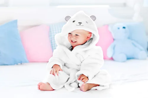 Vista 7 de HIPHOP PANDA Baby Robe for 0-9 Months