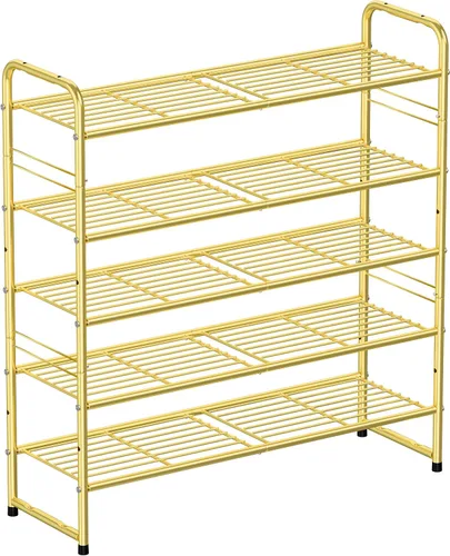 Vista 11 de SUFAUY - Estante para zapatos apilable de 2 niveles, zapatero para entrada, con gran capacidad, organizador de calzado para dormitorio, rejilla