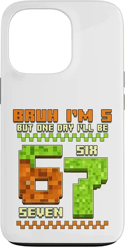Vista 10 de Bruh I'm 5 But One-Day I'll Be 67 Retro 5th Birthday Kids Case for iPhone 17