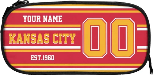 Vista 23 de Estuche de lápices personalizado Arizona con número de nombre, caja de lápices personalizada estilo fútbol, estuche de bolígrafo personalizado