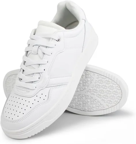 Vista 4 de Hawkwell Zapatos deportivos clásicos de cuero para hombre, de moda, casuales, para patinar, tenis, baloncesto, zapatos para caminar