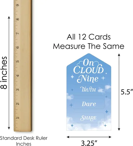 Vista 4 de Big Dot of Happiness On Cloud 9 - Juego de 12 tarjetas de encurtidos para despedida de soltera o despedida de soltera – Truth, Dare, Share Pull Tabs