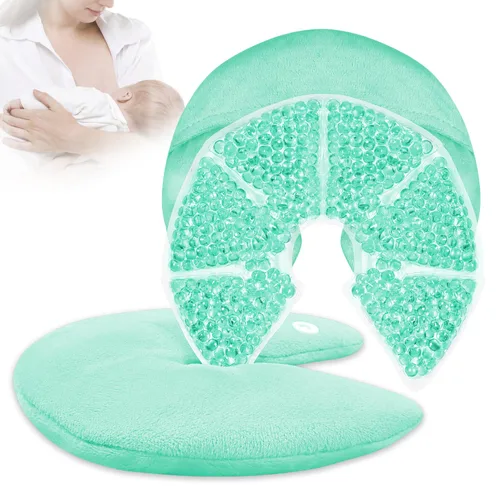 Vista 7 de Paquete de terapia de mama con cuentas de gel frío y caliente, paquetes de hielo para lactancia materna, alivio para la lactancia materna, dolor
