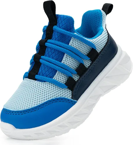 Vista 8 de YESKIS Tenis deportivos para niños y niñas, tenis para correr, ligeros, transpirables, de malla, para caminar