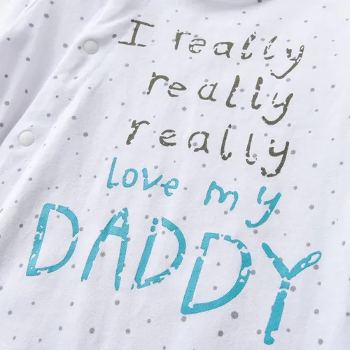 Vista 6 de KuKitty Mameluco con estampado de letras para bebés y niñas