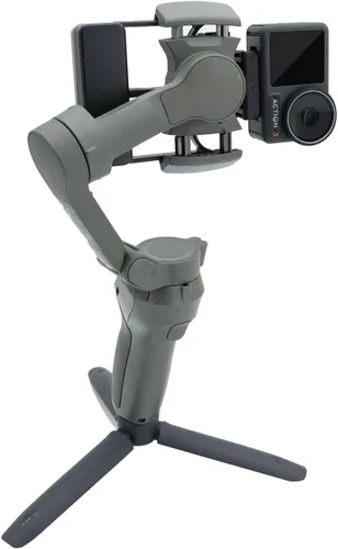 Vista 7 de Adaptador de placa de montaje cardán estabilizador de mano para DJI OSMO 6/5/4/3Action Cámara, negro