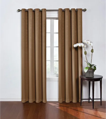 Vista 8 de Eclipse - Cortinas aislantes para oscurecimiento de ventanas con ojales para dormitorio o sala de estar redonda Azul marino