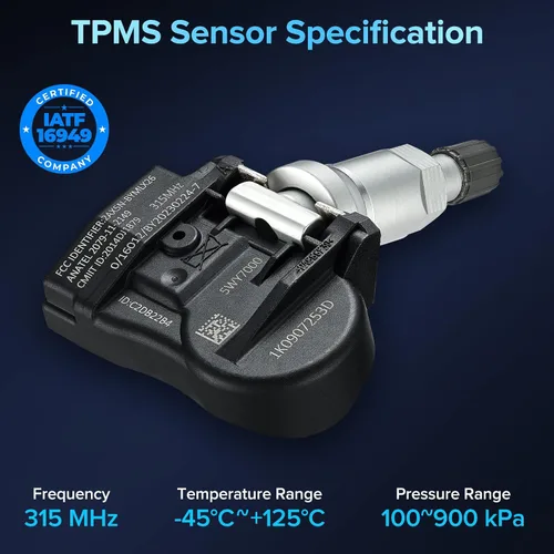 Vista 2 de BDFHYK Sensor de presión de neumático TPMS programado de 315MHz compatible con Audi A3 A4 A5 Q5 S3 S4 S5 TT, VW Beetle CC Eos GLI Golf GTI Jetta