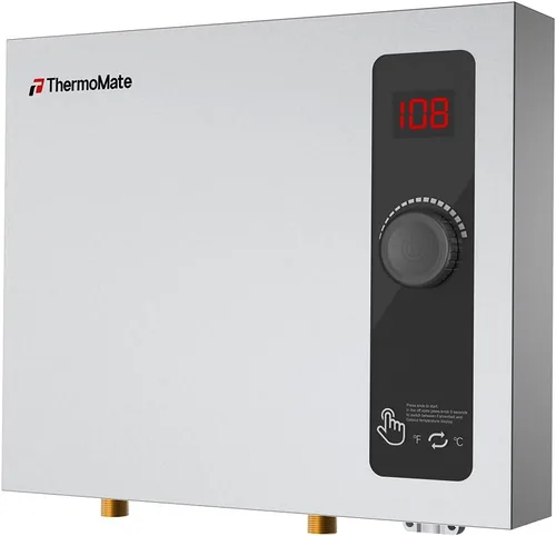 Vista 11 de Calentador de agua sin tanque eléctrico 120V, ThermoMate 3500W pequeño bajo demanda, calentador de agua caliente instantáneo con pantalla