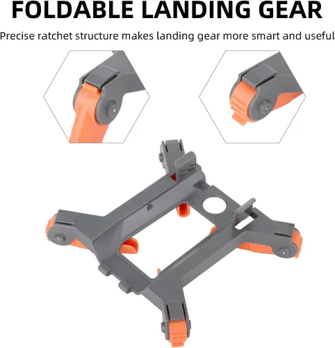 Vista 6 de Pierna de tren de aterrizaje para DJI Mavic 3 Pro RC Cámara Drone Accesorios Plegable Extensor Extensiones Soporte Gimbal Soporte (Gris)