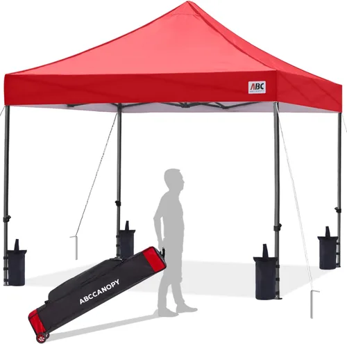 Vista 51 de ABCCANOPY Toldo Desplegable – Carpa/Toldo Portátil para Patio Exterior de 8 x 8 Pies, Resistente para Patio Trasero y Terraza con 4 Sacos de Arena