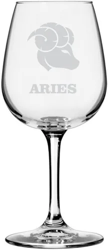 Vista 33 de Símbolo del zodiaco grabado multiusos 12.75oz Copa de vino Géminis