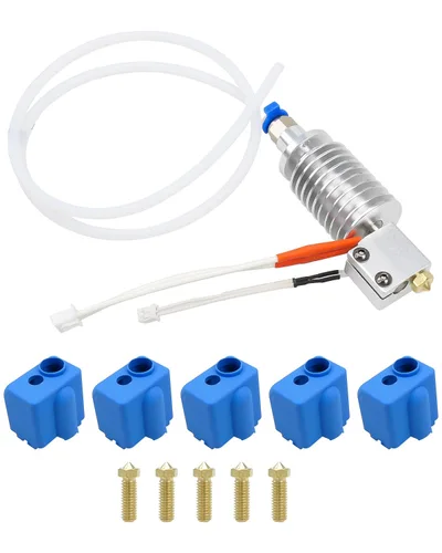 Vista 6 de Kit de extrusora de impresora 3D para Anycubic Kobra Max, cabezal de impresión Hotend ensamblado con impresora 3D con 5 calcetines de silicona