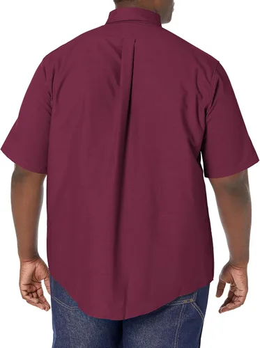 Vista 3 de Red Kap Camisa de vestir RK Poplin para hombre, Rojo