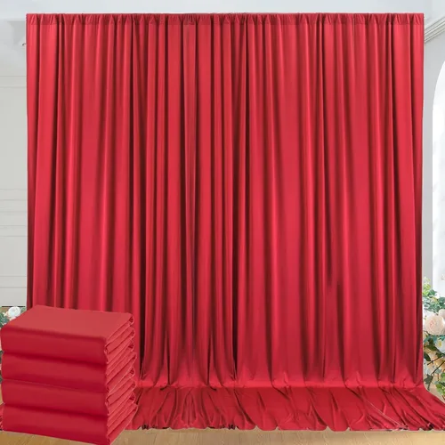 Vista 134 de Cortinas de fondo negras negras sin arrugas para fiestas, cortinas de tela gruesa para telón de fondo de fotos para cumpleaños, bodas, baby shower