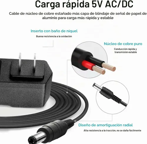 Vista 4 de Adaptador de cable de alimentación de 5 V CA compatible con Philips, Skylight, HP, Aluratek, BSIMB Smart Digital Picture Frame Cámaras Cable