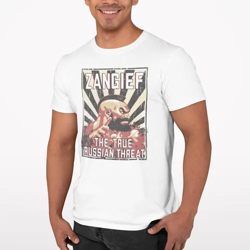 Vista 4 de Street Fighter Zangief The True Russian Threat Graphic Camiseta para hombre