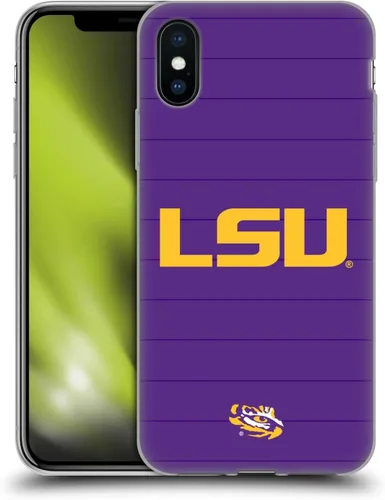 Vista 234 de Head Case Designs Funda de gel suave con licencia oficial de la Universidad Estatal de Louisiana LSU Camou compatible con Apple iPhone 7 Plus/iPhone