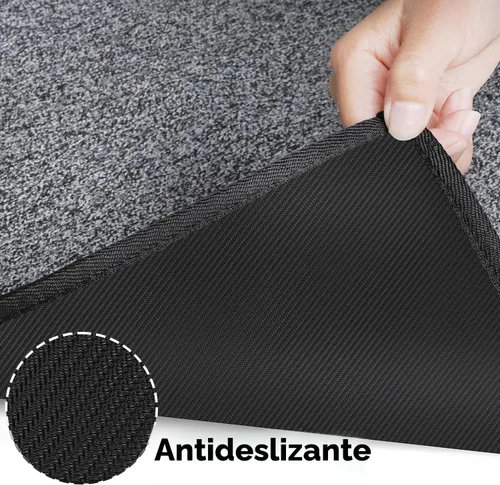 Vista 3 de AREDO Alfombra de pasillo con parte trasera de goma antideslizante, alfombra de piso suave lavable para cocina, pasillo, entrada interior Negro