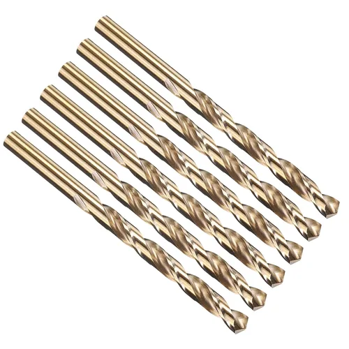 Vista 211 de PATIKIL Broca Jobber de 0.039 in, vástago recto M35 cobalto 5% acero de alta velocidad 135° acabado dorado para metal duro de acero inoxidable - 2