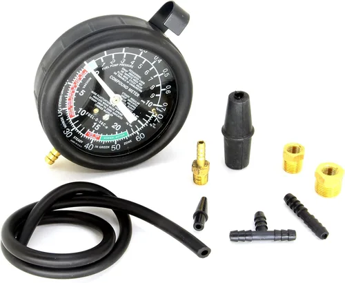 Vista 2 de Kit de prueba de bomba de combustible HFS(R) con medidor para válvula de carburador y presión de bomba de combustible, probador de vacío, kit