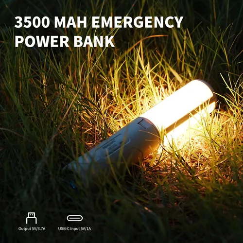 Vista 7 de Allspark - Luz de camping plegable recargable con soporte, impermeable, colgante LED, luces de tienda de campaña magnéticas, regulables, con trípode
