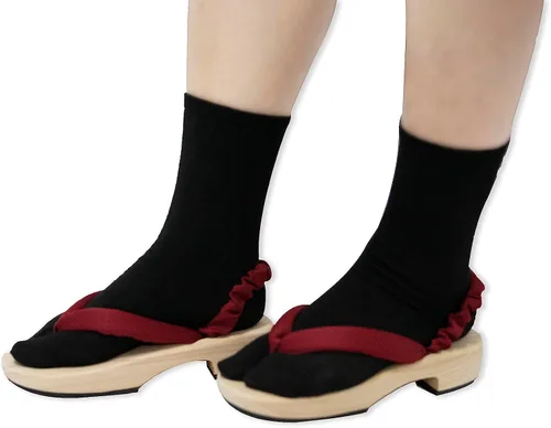 Vista 4 de Anime Unisex Cosplay Versátil Verano Madera Zueco Zapatos Japonés Cosplay Oshitari Prop