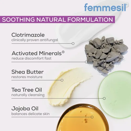 Vista 6 de Femmesil Tratamiento de infección por levaduras para mujeres, con clotrimazol, crema vaginal antifúngica para alivio calmante de la picazón vaginal