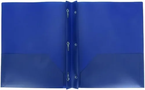 Vista 6 de Carpeta de plástico tamaño carta con bolsillos y 3 puntas de metal (negro)