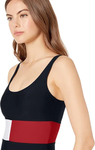 Vista 3 de Tommy Hilfiger Traje de baño icónico estándar de una pieza para mujer