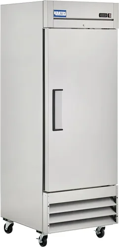 Vista 7 de Kratos Refrigerador comercial 1 puerta de alcance en, puerta de vidrio, exterior de acero inoxidable, 29" W (67K-007)