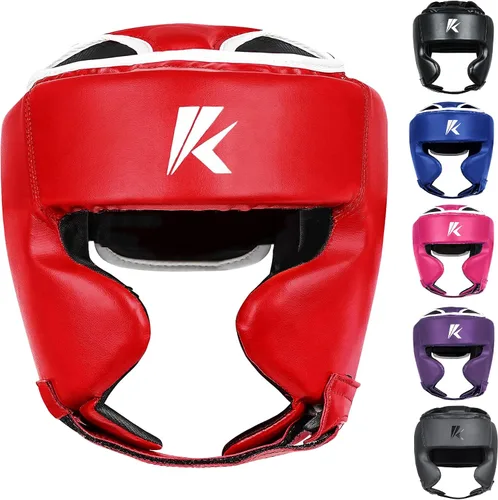 Vista 12 de Kruzak - Gorros de boxeo unisex - Entrenamiento de MMA, acolchado ajustable, Kara, Muay Thai, Kickboxing, Sparring, artes marciales, karate