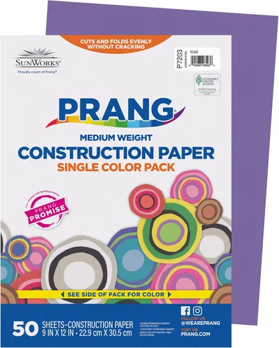 Vista 16 de Prang (Formerly SunWorks) Papel de construcción, naranja, 9 x 12 pulgadas, 50 hojas, (paquete de 2)