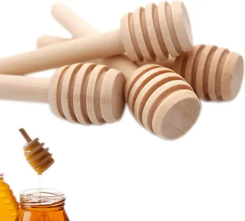 Vista 10 de Palito de Madera para Miel, Recolectar, Dispensar, Rociar Mermelada, Portátil, Boda Fiesta (3.1 in/8cm, 30)