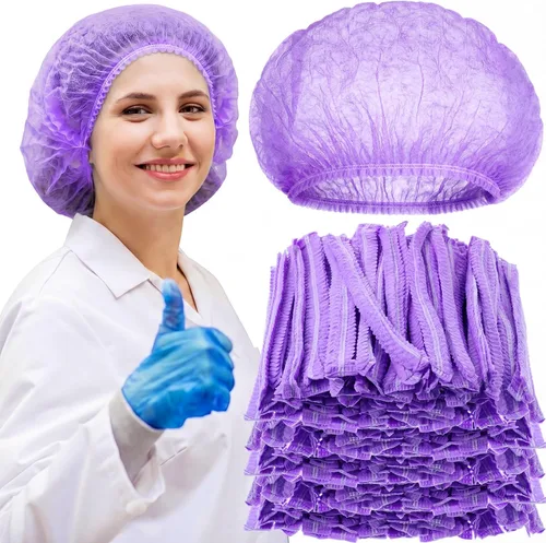 Vista 8 de Yahenda 1000 unidades desechables Bouffant gorras a granel redes de pelo de 21 pulgadas no tejidas para servicio de alimentos, restaurante