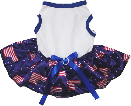 Vista 9 de Petitebella National Theme - Vestido liso para cachorros (Argentina-1, X-S)