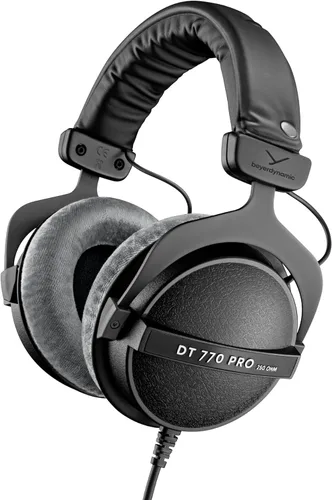 Vista 3 de DT-770-PRO-32 cerrado dinámico para aplicaciones de control y monitoreo de auricular Beyerdynamic, 32 Ohmios, Negro