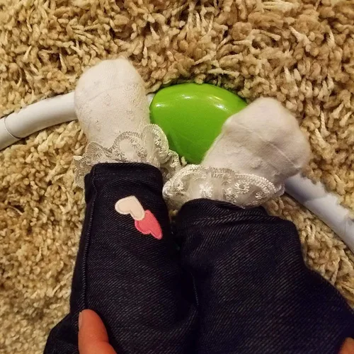 Vista 7 de BQUBO - Calcetines para bebés y niñas calcetines de encaje con volantes calcetines para recién nacidoniños pequeños calcetines con ojales calcetines