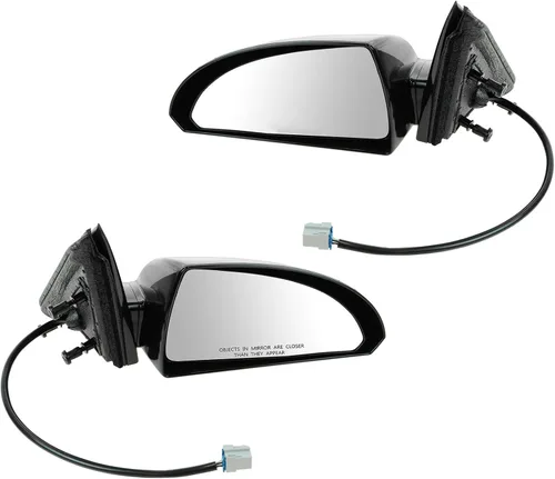 Vista 19 de TRQ Juego de conjunto de espejos laterales del conductor y del pasajero de 2 piezas con ajuste eléctrico, calefacción y memoria en negro Compatible