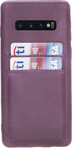 Vista 36 de HARDISTON Funda de piel auténtica hecha a mano para Samsung Galaxy Note 8, funda a presión con 2 ranuras para tarjetas de crédito, carga Marrón