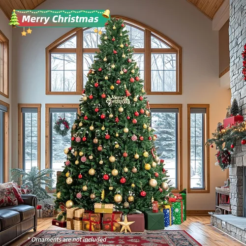 Vista 5 de Árbol de Navidad artificial sin iluminación de 12 pies (12 pies)
