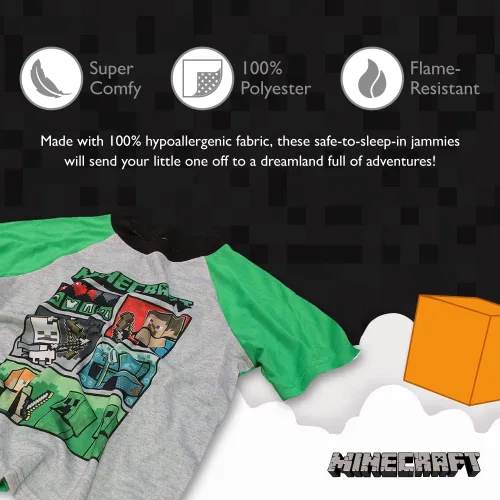 Vista 3 de Minecraft Conjunto de Pijama para Niños