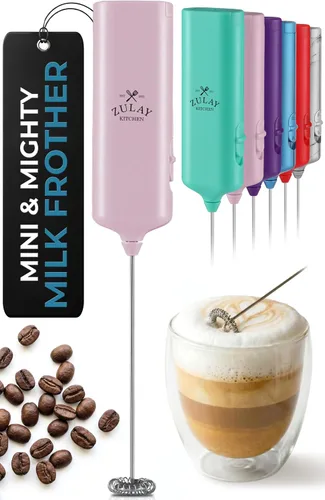 Vista 49 de Varita de espumador de leche mini y potente – Potente espumador de café de mano, mezclador de bebidas operado con batería – Tamaño de bolsillo
