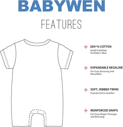 Vista 9 de BABYWEN Ropa de bebé, traje de hockey personalizado, camiseta de bebé para recién nacido, regalos para niños y niñas