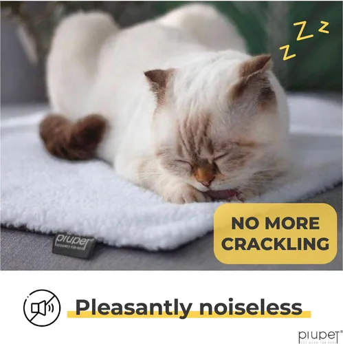 Vista 4 de PiuPet® Manta autocalentable para gatos, cama para gatos peludos para interiores y exteriores con alfombrillas autocalentadas para mascotas, 23 x 17