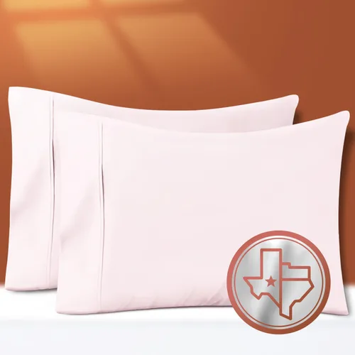 Vista 10 de TEXAS LINEN CO. Juego de 4 fundas de almohada tamaño queen de 100% algodón egipcio - Fundas de almohada de lujo de 600 hilos tamaño queen/estándar